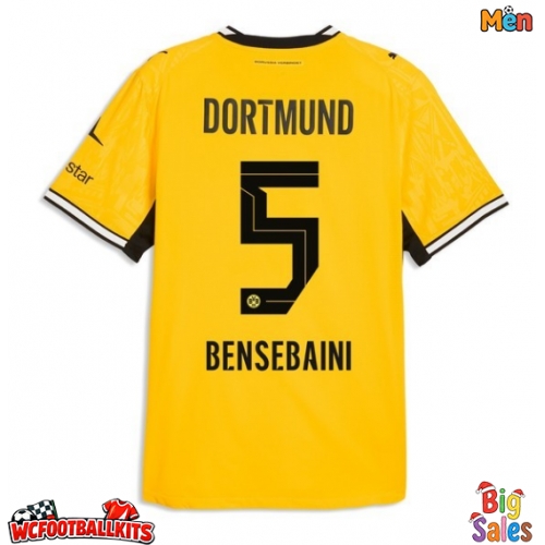 Borussia Dortmund Ramy Bensebaini #5 Replica Home Stadium Shirt 2026-27 Short Sleeve